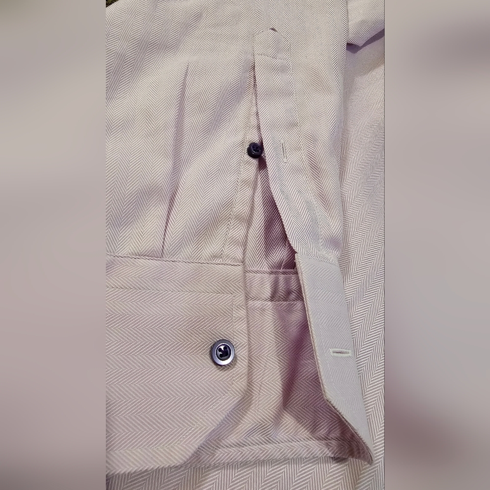 Emanuel Berg Men's Custom Button-down Pink Cotton Dress Shirt Size 45 - Picture 7 of 11